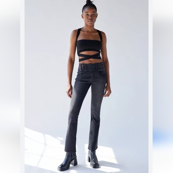 BDG Y2K Belted Flare Jean Size 27 Black please read description - Picture 4 of 16